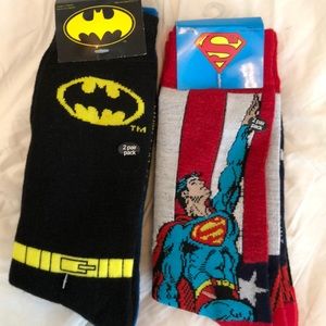Batman and Superman mens dress socks